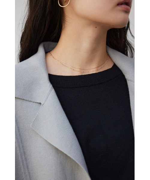 AZUL by moussy（アズールバイマウジー）の「ドットチェーンコンビネーションネックレス（ネックレス・レディース・シルバー/ゴールド系その他・FREE）」の9枚目の写真