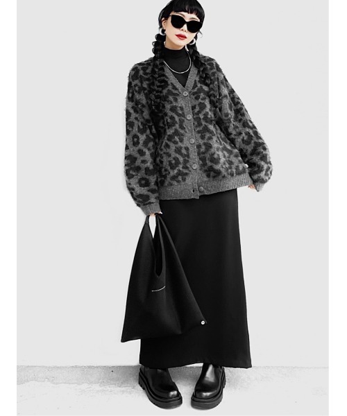 LVEU.（ラブユ.）の「【LVEU.】レオパードシャギーニット