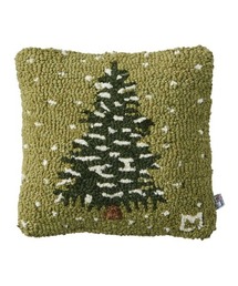 L.L.Bean（エルエルビーン）の「ウール・フック・スロー・ピロー、14" x 14" フロスト・ツリー（クッション/クッションカバー）」