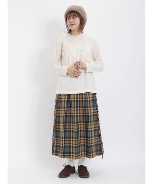 Samansa Mos2（サマンサ モスモス）の「レース切替カットソー（Tシャツ/カットソー・レディース・ブラック/グレー/キナリ/オフホワイト・F）」の14枚目の写真