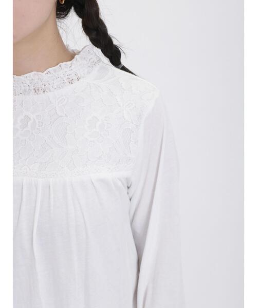 Samansa Mos2（サマンサ モスモス）の「レース切替カットソー（Tシャツ/カットソー・レディース・ブラック/グレー/キナリ/オフホワイト・F）」の22枚目の写真