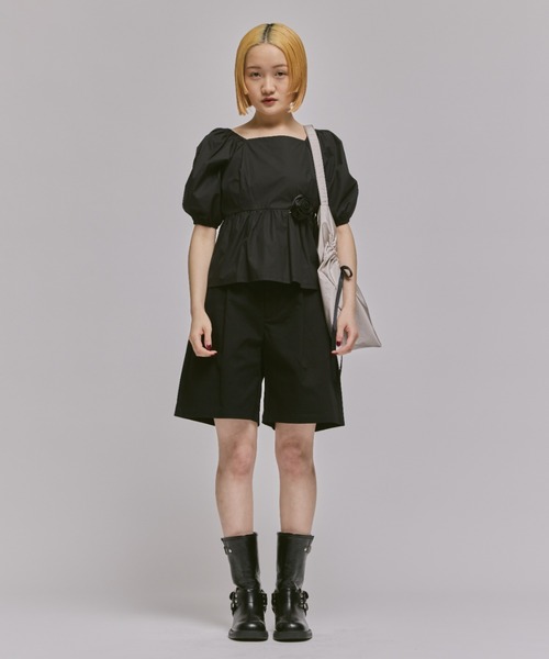FEKETE(フェケテ)の「BACK OPEN RIBBON BLOUSE / パフスリーブバックオープンリボンブラウス(シャツ/ブラウス・レディース・レッド/ブラック/イエロー・FREE)」の16枚目の写真