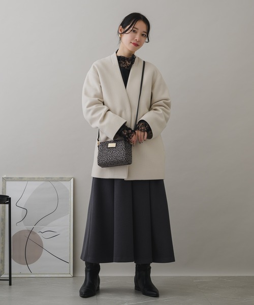 KATHARINE ROSS（キャサリンロス）の「【KATHARINE ROSS】WEB限定 ハラコミニショルダー（ショルダーバッグ・レディース・ブラック/アイボリー/ベージュ・MEDIUM）」の12枚目の写真