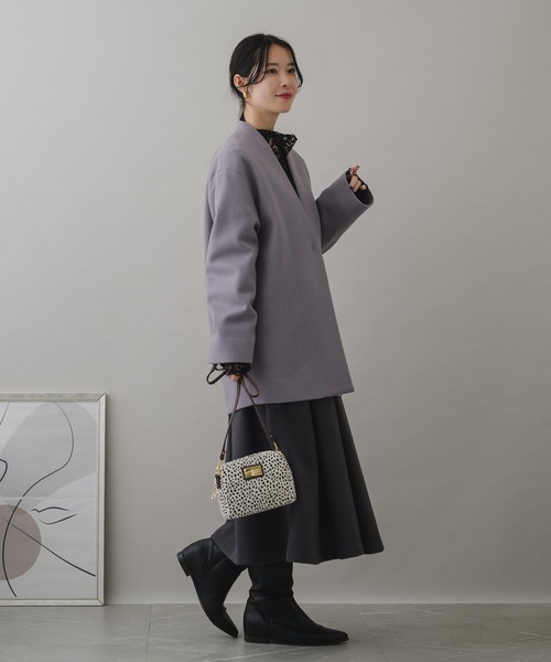 KATHARINE ROSS（キャサリンロス）の「【KATHARINE ROSS】WEB限定 ハラコミニショルダー（ショルダーバッグ・レディース・ブラック/アイボリー/ベージュ・MEDIUM）」の5枚目の写真