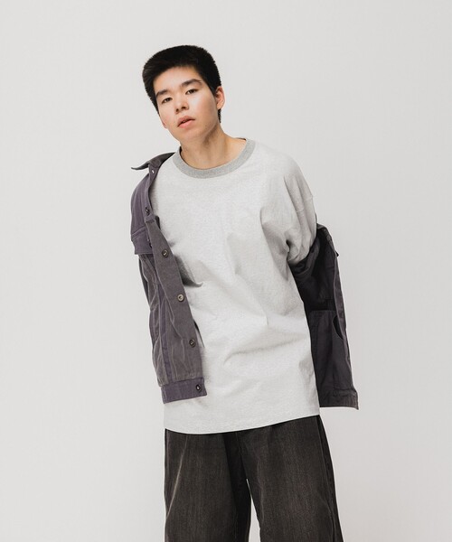 新品 BEAMS別注ULTERIOR スビンコットン ロングスリーブ Tシャツ灰 Brilla per il gusto（ブリッラ ペル イル グスト）【別注
