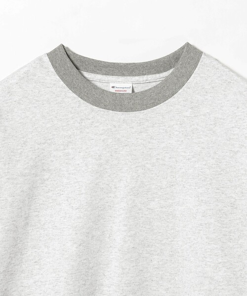 Champion（チャンピオン）の「Champion × BEAMS / 別注 リンガー ロングスリーブ Tシャツ（Tシャツ/カットソー・メンズ・グレー/サックスブルー・SMALL/MEDIUM/LARGE/X-LARGE）」の17枚目の写真