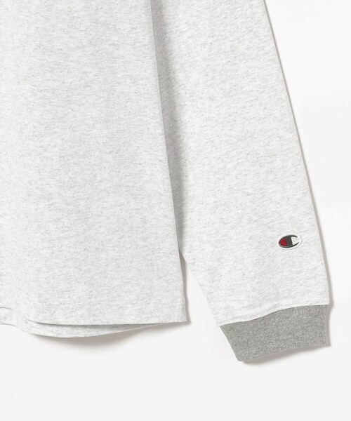 Champion（チャンピオン）の「Champion × BEAMS / 別注 リンガー ロングスリーブ Tシャツ（Tシャツ/カットソー・メンズ・グレー/サックスブルー・SMALL/MEDIUM/LARGE/X-LARGE）」の18枚目の写真