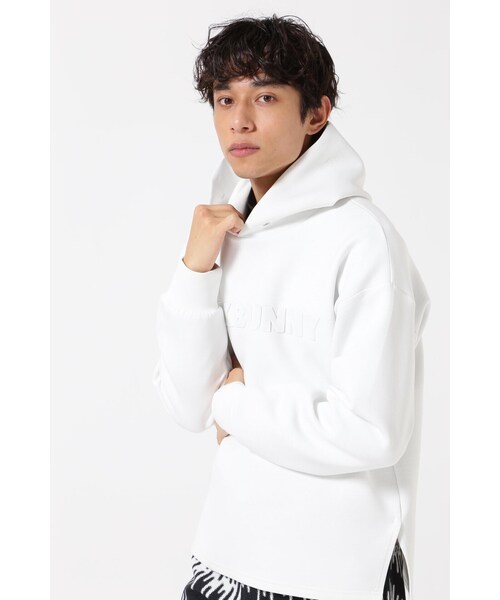 Jack Bunny!!(ジャックバニー)の「【Jack Bunny!!】ポリエステルストレッチダンボール フーディフルオーバー(スウェット・メンズ・グリーン/ブラック/ホワイト/カーキ・X-LARGE/LARGE/MEDIUM)」の2枚目の写真