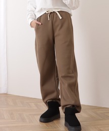 裏起毛ストレートワイドイージーパンツ