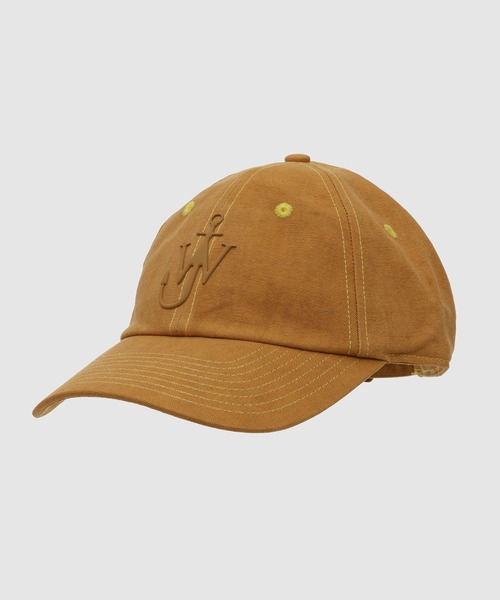 JW Anderson(ジェイダブリューアンダーソン)の「キャップ(キャップ・レディース・黄土色系/パープル系・ONE SIZE)」の1枚目の写真