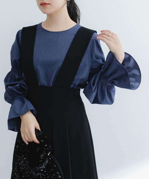 URBAN RESEARCH ROSSO WOMEN（アーバンリサーチ　ロッソ）の「デザインスリーブシャツブラウス（シャツ/ブラウス・レディース・ネイビー/ホワイト・FREE）」の19枚目の写真