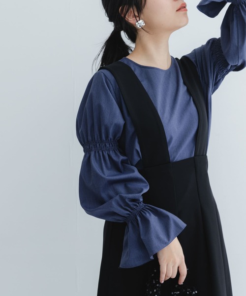 URBAN RESEARCH ROSSO WOMEN（アーバンリサーチ　ロッソ）の「デザインスリーブシャツブラウス（シャツ/ブラウス・レディース・ネイビー/ホワイト・FREE）」の20枚目の写真