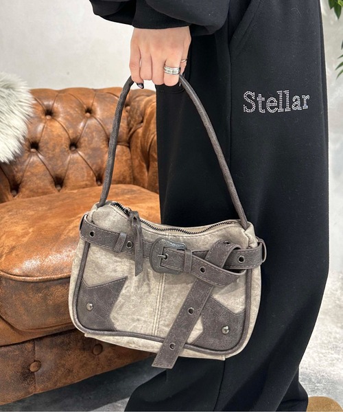 sedacle girl(セダクルガール)の「ウエスタンベルトハンドバッグ(ハンドバッグ・レディース・グレー/ブラウン/ブルー/ダークブラウン・FREE)」の2枚目の写真