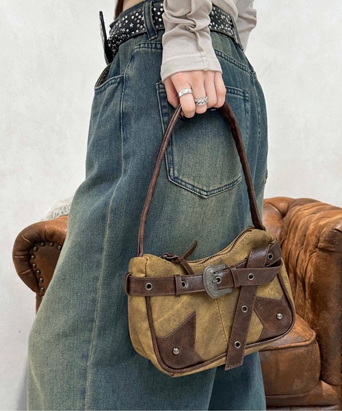 sedacle girl(セダクルガール)の「ウエスタンベルトハンドバッグ(ハンドバッグ・レディース・グレー/ブラウン/ブルー/ダークブラウン・FREE)」の8枚目の写真