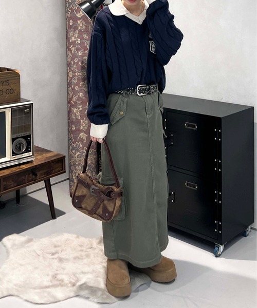 sedacle girl(セダクルガール)の「ウエスタンベルトハンドバッグ(ハンドバッグ・レディース・グレー/ブラウン/ブルー/ダークブラウン・FREE)」の18枚目の写真