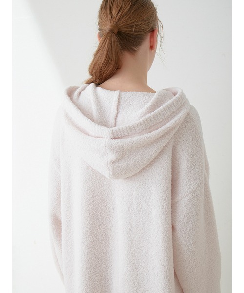 gelato pique（ジェラートピケ）の「【ONLINE限定】ベビモコアイスジャガードフーディワンピース（ルームワンピース・レディース・オフホワイト/ピンク・FREE）」の11枚目の写真