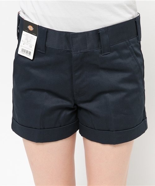 Dickies（ディッキーズ）の「センタープレス入りカラーショーツ（その他パンツ・レディース・グリーン/ダークネイビー/ヘザ－グレー/オレンジ/ベージュ・26inch/27inch/28inch）」の12枚目の写真
