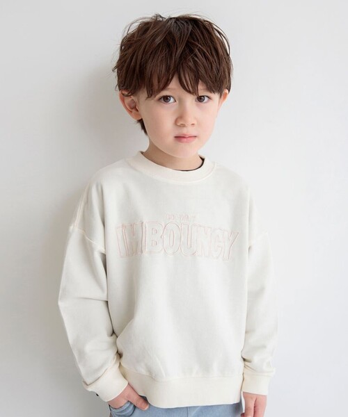 BRANSHES（ブランシェス）の「Happy colorピグメント染めトレーナー（スウェット・キッズ・ピンク/グリーン/アイボリー/サックスブルー/キャメル・100/150/90/130/120/110/140）」の15枚目の写真