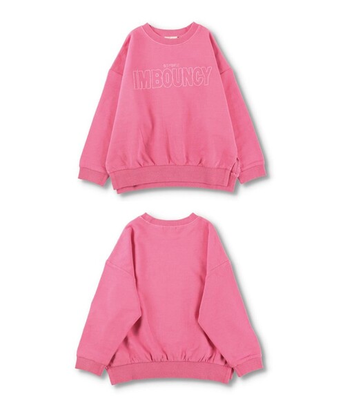 BRANSHES（ブランシェス）の「Happy colorピグメント染めトレーナー（スウェット・キッズ・ピンク/グリーン/アイボリー/サックスブルー/キャメル・100/150/90/130/120/110/140）」の21枚目の写真