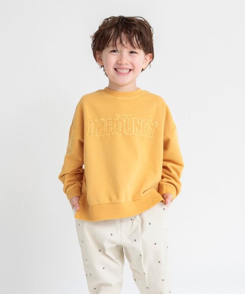 BRANSHES（ブランシェス）の「Happy colorピグメント染めトレーナー（スウェット・キッズ・ピンク/グリーン/アイボリー/サックスブルー/キャメル・100/150/90/130/120/110/140）」の7枚目の写真