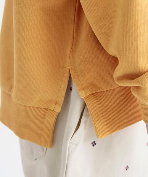 BRANSHES（ブランシェス）の「Happy colorピグメント染めトレーナー（スウェット・キッズ・ピンク/グリーン/アイボリー/サックスブルー/キャメル・100/150/90/130/120/110/140）」の11枚目の写真