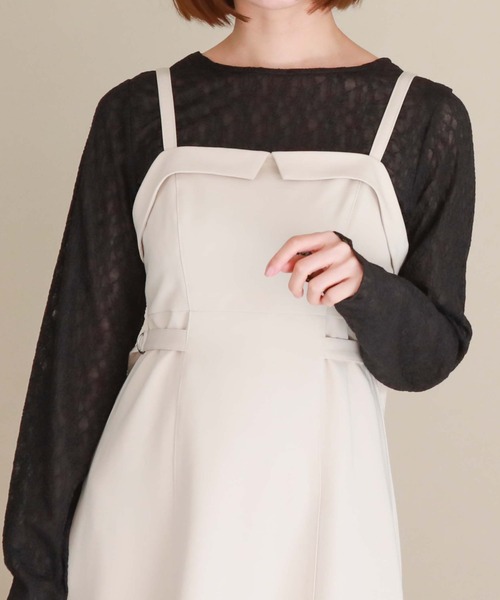archives(アルシーヴ)の「フラワーカットレーストップス(Tシャツ/カットソー・レディース・ブラック/アイボリー/ミント・MEDIUM)」の1枚目の写真