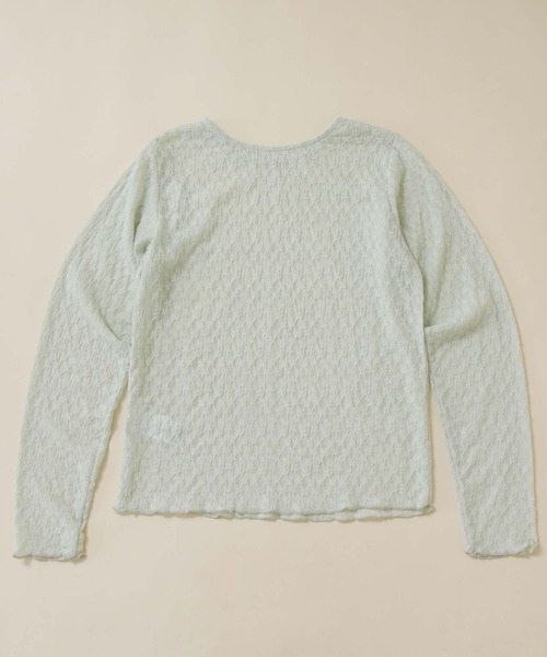 archives(アルシーヴ)の「フラワーカットレーストップス(Tシャツ/カットソー・レディース・ブラック/アイボリー/ミント・MEDIUM)」の11枚目の写真