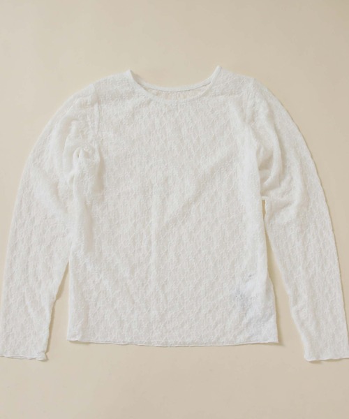 archives(アルシーヴ)の「フラワーカットレーストップス(Tシャツ/カットソー・レディース・ブラック/アイボリー/ミント・MEDIUM)」の10枚目の写真