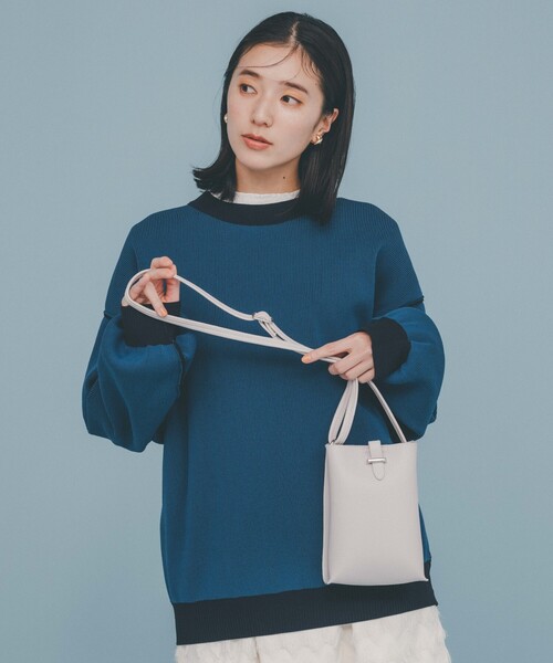 THE SHOP TK (ザ ショップ ティーケー )の「◆【裏表2WAY/軽量】リバーシブル畦ニット(ニット/セーター・メンズ・オフホワイト/サックスブルー/ネイビー/ベビーピンク/ライトグレー・03/02/04)」の9枚目の写真