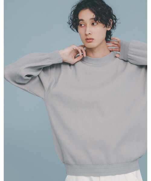 THE SHOP TK (ザ ショップ ティーケー )の「◆【裏表2WAY/軽量】リバーシブル畦ニット(ニット/セーター・メンズ・オフホワイト/サックスブルー/ネイビー/ベビーピンク/ライトグレー・03/02/04)」の10枚目の写真