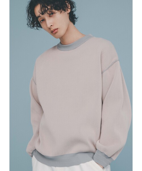 THE SHOP TK (ザ ショップ ティーケー )の「◆【裏表2WAY/軽量】リバーシブル畦ニット(ニット/セーター・メンズ・オフホワイト/サックスブルー/ネイビー/ベビーピンク/ライトグレー・03/02/04)」の13枚目の写真