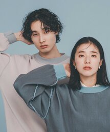 ◆【裏表2WAY/軽量】リバーシブル畦ニット