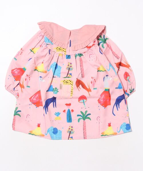 aimoha（アイモハ）の「【aimoha-KIDS-】かわいい大き襟ワンピース（ワンピース・キッズ・ピンク・90/100/110/120/130/140）」の7枚目の写真