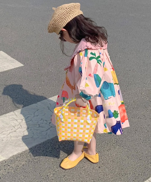 aimoha（アイモハ）の「【aimoha-KIDS-】かわいい大き襟ワンピース（ワンピース・キッズ・ピンク・90/100/110/120/130/140）」の3枚目の写真