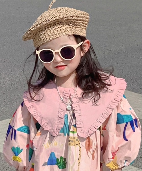 aimoha（アイモハ）の「【aimoha-KIDS-】かわいい大き襟ワンピース（ワンピース・キッズ・ピンク・90/100/110/120/130/140）」の12枚目の写真