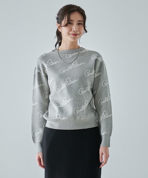 Arnold Palmer（アーノルドパーマー）の「レガシーロゴ JGD ニット プルオーバー（ニット/セーター・レディース・ネイビー/グレー・S/M/L）」の10枚目の写真