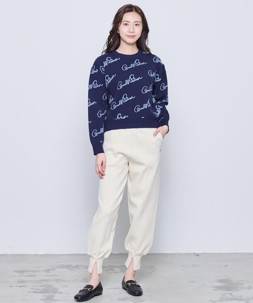 Arnold Palmer（アーノルドパーマー）の「レガシーロゴ JGD ニット プルオーバー（ニット/セーター・レディース・ネイビー/グレー・S/M/L）」の7枚目の写真