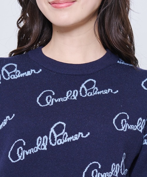 Arnold Palmer（アーノルドパーマー）の「レガシーロゴ JGD ニット プルオーバー（ニット/セーター・レディース・ネイビー/グレー・S/M/L）」の4枚目の写真