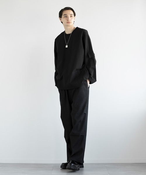 aimoha(アイモハ)の「aimoha men FUNCTIONAL SWEAT ファンクショナルクルーネックスウェット吸水速乾(スウェット・メンズ・ブラック/ベージュ/ダークグレー・LARGE/X-LARGE/XX-LARGE/XXX-LARGE)」の6枚目の写真