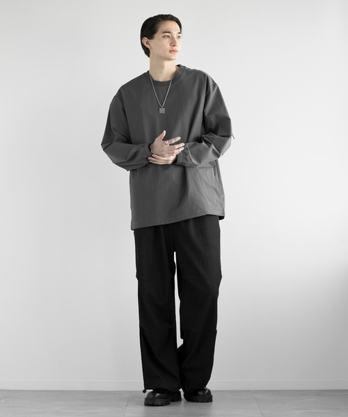 aimoha(アイモハ)の「aimoha men FUNCTIONAL SWEAT ファンクショナルクルーネックスウェット吸水速乾(スウェット・メンズ・ブラック/ベージュ/ダークグレー・LARGE/X-LARGE/XX-LARGE/XXX-LARGE)」の14枚目の写真