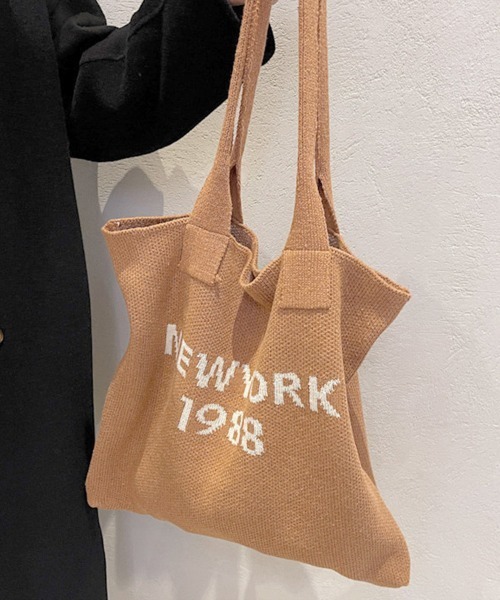 Miniministore(ミニミニストア)の「ニット トートバッグ レディース 秋冬(トートバッグ・レディース・ブラック/キャメル/ベージュ・FREE)」の10枚目の写真
