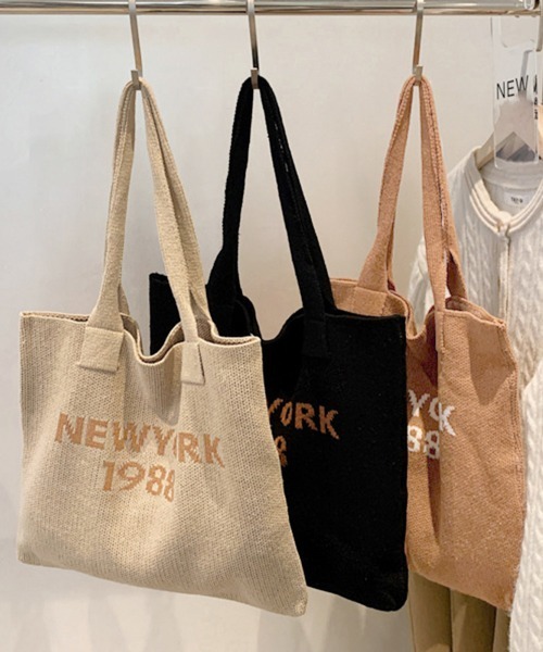 Miniministore(ミニミニストア)の「ニット トートバッグ レディース 秋冬(トートバッグ・レディース・ブラック/キャメル/ベージュ・FREE)」の12枚目の写真