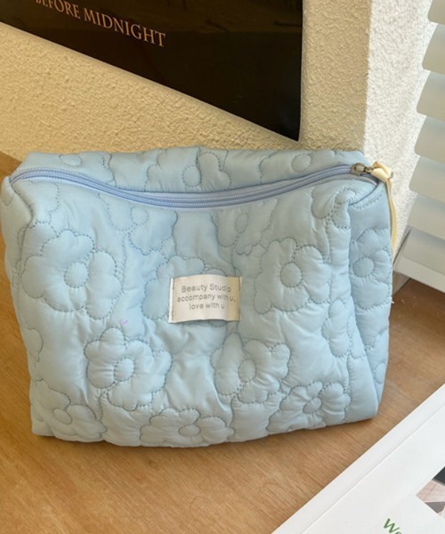 セール】Pochi Pouch/【2サイズ展開】花柄 キルティング ポーチ