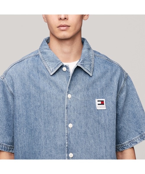tommy jeans（トミー ジーンズ）の「ラグジュアリーセリフデニムスケートシャツ（シャツ/ブラウス・メンズ・インディゴブルー・LARGE/MEDIUM/SMALL/X-LARGE）」の4枚目の写真