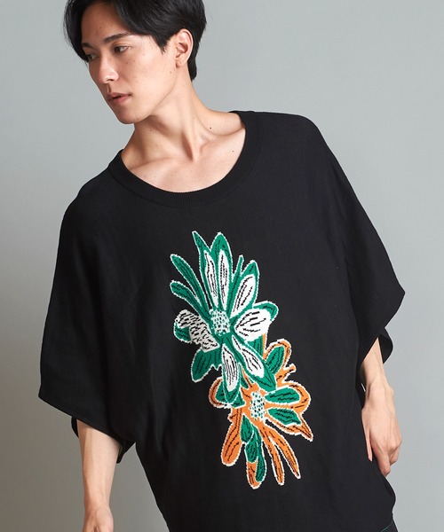 NO ID.(ノーアイディ)の「【NO ID.】Flower JQ Knit Pullover / フラワー JQ ニット プルオーバー(ニット/セーター・メンズ・イエロー/グリーン/ブルー・ONE SIZE)」の2枚目の写真