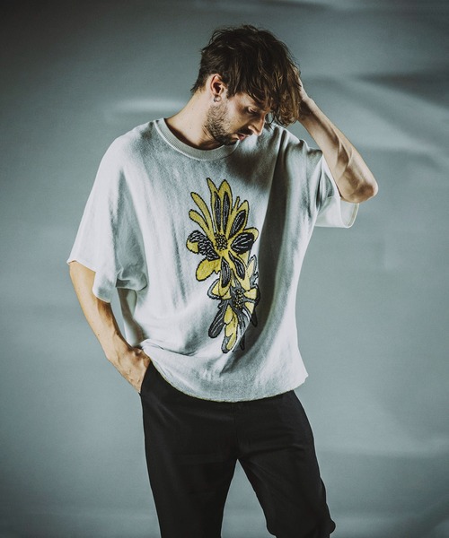 NO ID.(ノーアイディ)の「【NO ID.】Flower JQ Knit Pullover / フラワー JQ ニット プルオーバー(ニット/セーター・メンズ・イエロー/グリーン/ブルー・ONE SIZE)」の7枚目の写真