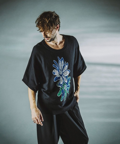 NO ID.(ノーアイディ)の「【NO ID.】Flower JQ Knit Pullover / フラワー JQ ニット プルオーバー(ニット/セーター・メンズ・イエロー/グリーン/ブルー・ONE SIZE)」の15枚目の写真