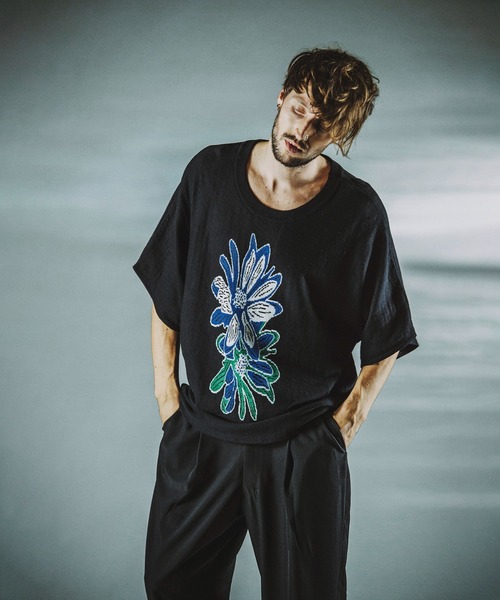 NO ID.(ノーアイディ)の「【NO ID.】Flower JQ Knit Pullover / フラワー JQ ニット プルオーバー(ニット/セーター・メンズ・イエロー/グリーン/ブルー・ONE SIZE)」の17枚目の写真