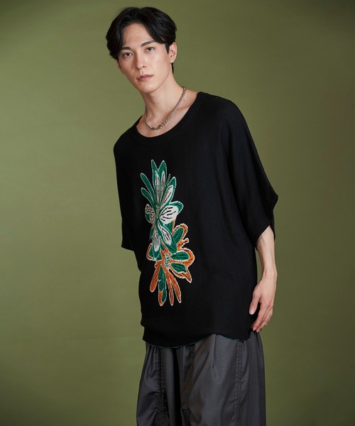 NO ID.(ノーアイディ)の「【NO ID.】Flower JQ Knit Pullover / フラワー JQ ニット プルオーバー(ニット/セーター・メンズ・イエロー/グリーン/ブルー・ONE SIZE)」の20枚目の写真