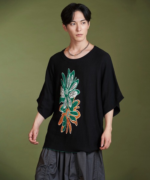 NO ID.(ノーアイディ)の「【NO ID.】Flower JQ Knit Pullover / フラワー JQ ニット プルオーバー(ニット/セーター・メンズ・イエロー/グリーン/ブルー・ONE SIZE)」の21枚目の写真